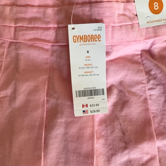 5/$25 Gymboree Pink Corduroy Pleated Skirt - Picture 2 of 4